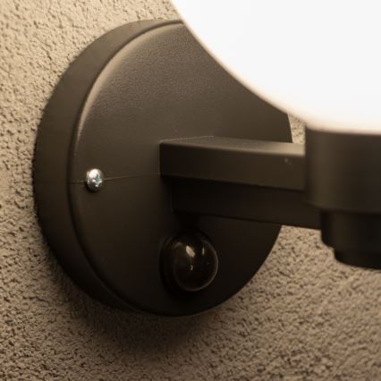 BRILAGI - Udendørs væglampe med bevægelsessensor HARBOR 1xE27/40W/230V IP33 sort/hvid