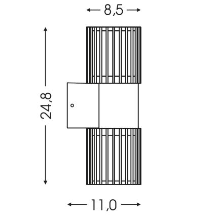BRILAGI - Udendørs væglampe ARMOR 2xGU10/35W/230V IP44 antracit