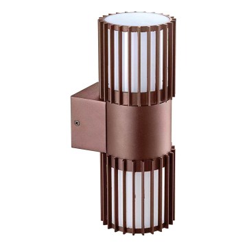 BRILAGI - Udendørs væglampe ARMOR 2xGU10/35W/230V IP44 brun