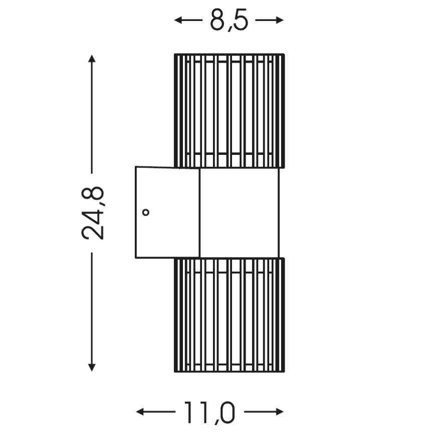 BRILAGI - Udendørs væglampe ARMOR 2xGU10/35W/230V IP44 grå