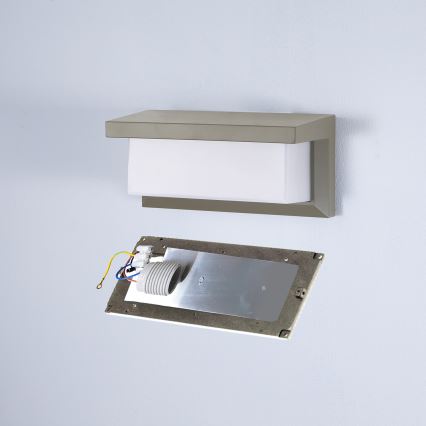 Brilagi - Udendørs væglampe BRICKY 1xE27/60W/230V grå IP54