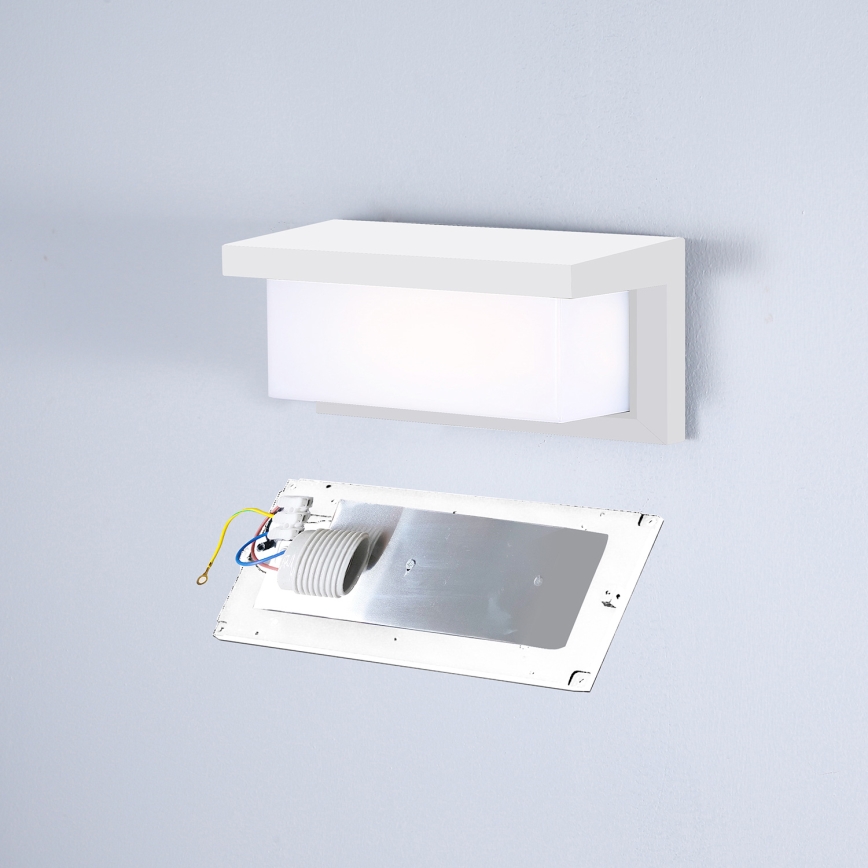 Brilagi - Udendørs væglampe BRICKY 1xE27/60W/230V hvid IP54