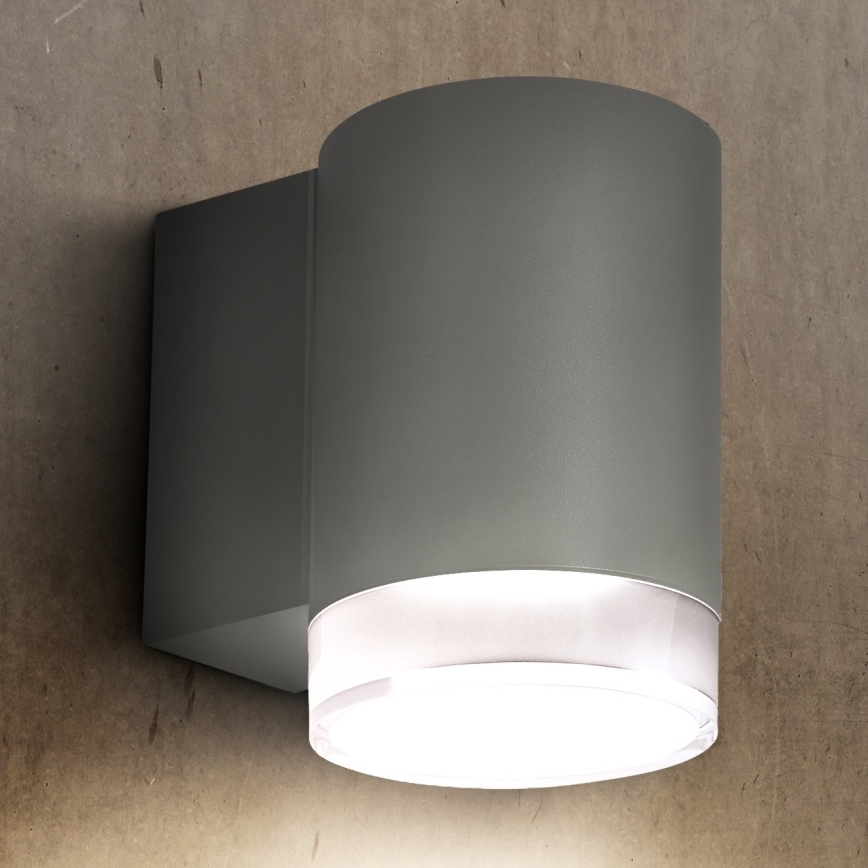 Brilagi - Udendørs væglampe MATERA 1xGU10/30W/230V grå IP54