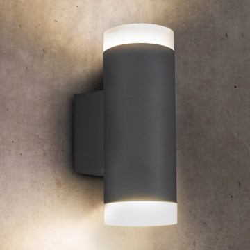 Brilagi - Udendørs væglampe MATERA 2xGU10/30W/230V antracit IP54