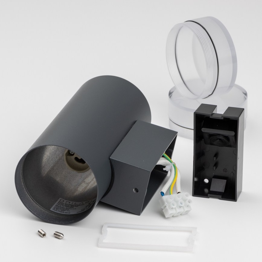 Brilagi - Udendørs væglampe MATERA 2xGU10/30W/230V antracit IP54