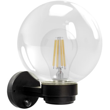 Brilagi - Udendørs væglampe med bevægelsessensor HARBOR 1xE27/40W/230V IP33 sort/klar