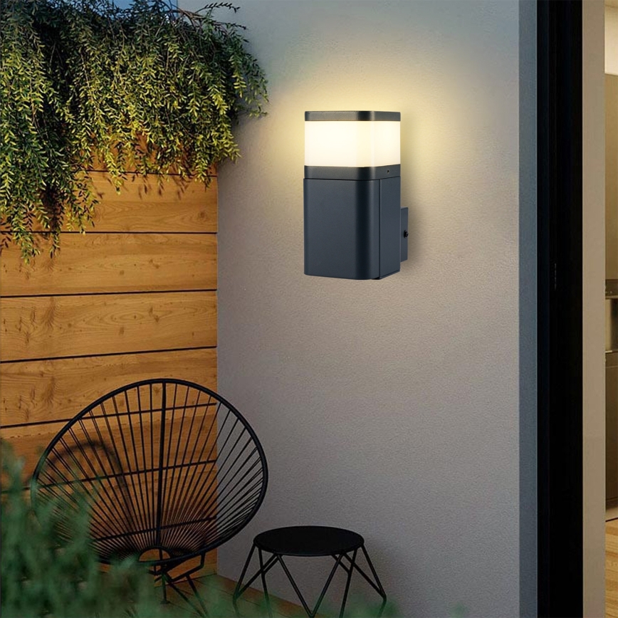 Brilagi - Udendørs væglampe med SCHUKO-stik PILLAR 1xG9/11W/230V IP44 antracit