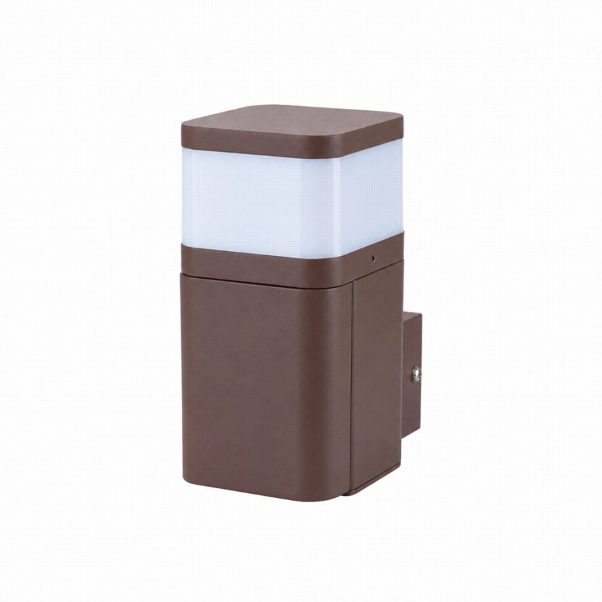 BRILAGI - Udendørs væglampe med SCHUKO-stikkontakt PILLAR 1xG9/11W/230V IP44 brun