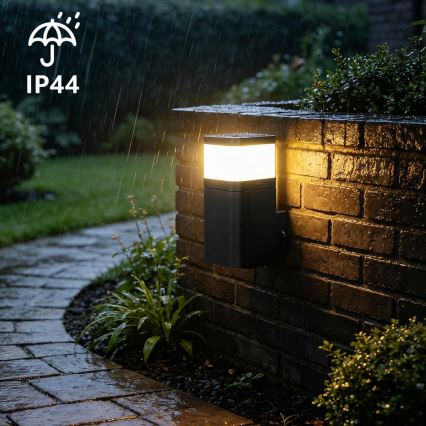 BRILAGI - Udendørs væglampe med SCHUKO-stik PILLAR 1xG9/11W/230V IP44 sort