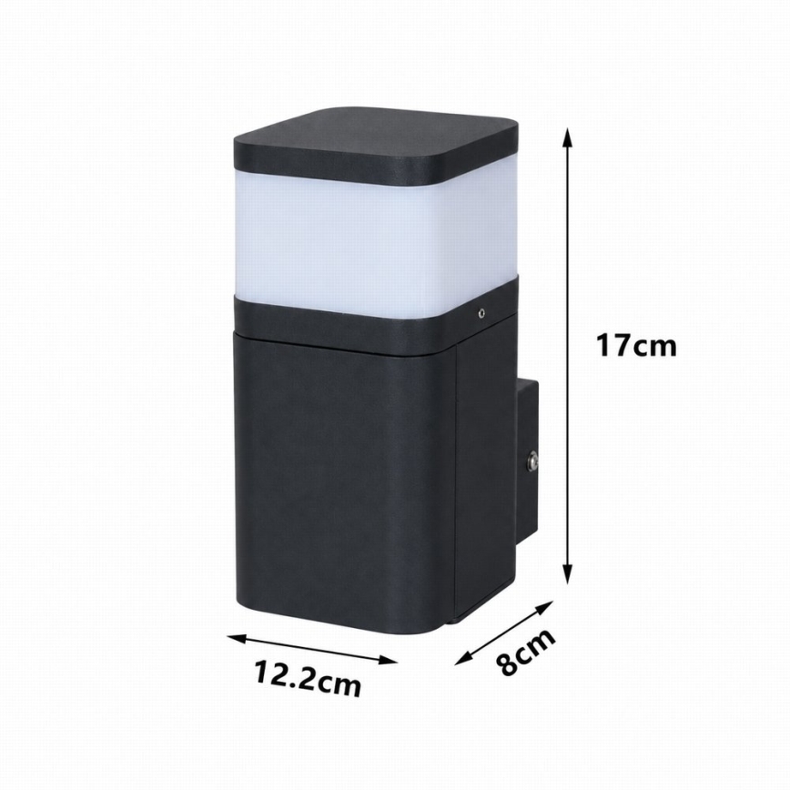 BRILAGI - Udendørs væglampe med SCHUKO-stik PILLAR 1xG9/11W/230V IP44 sort