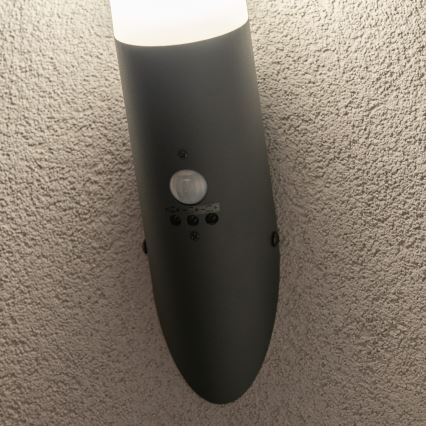 BRILAGI - Udendørs væglampe med bevægelsessensor ELIA 1xE27/20W/230V IP44 antracit