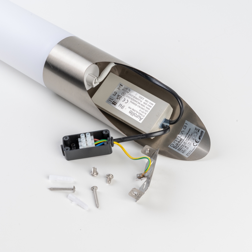 BRILAGI - Udendørs væglampe med sensor ELIA 1xE27/20W/230V IP44 mat krom