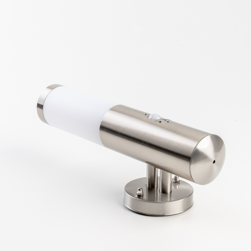 BRILAGI - Udendørs væglampe med sensor ELIA 1xE27/20W/230V IP44 mat krom