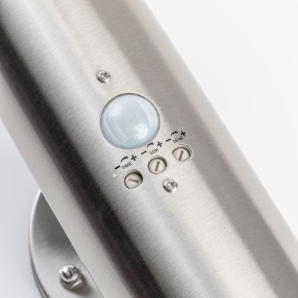 BRILAGI - Udendørs væglampe med sensor ELIA 1xE27/20W/230V IP44 mat krom