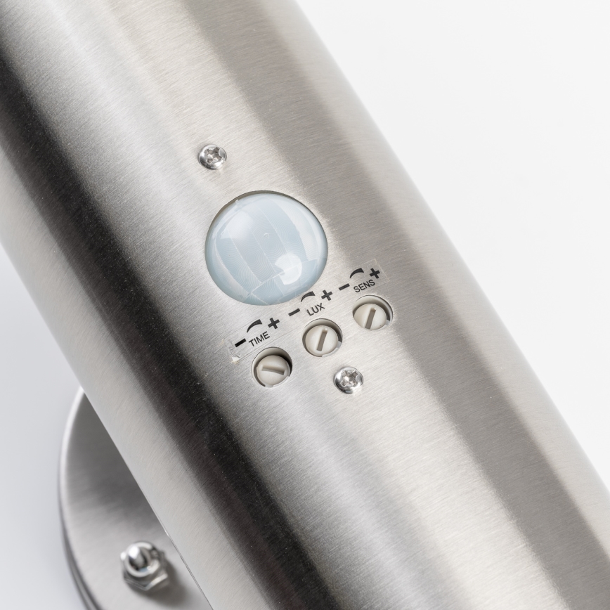 BRILAGI - Udendørs væglampe med sensor ELIA 1xE27/20W/230V IP44 mat krom