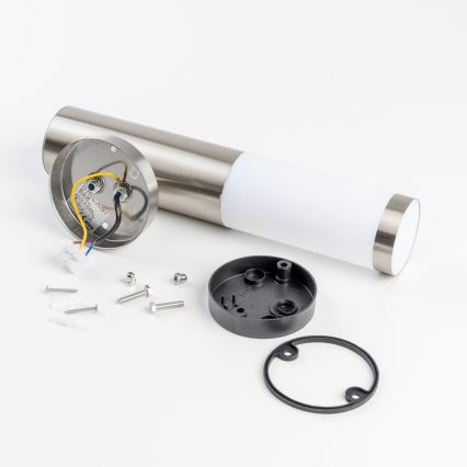 BRILAGI - Udendørs væglampe med sensor ELIA 1xE27/20W/230V IP44 mat krom