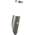Brilagi - Udendørs væglampe med sensor ELIA 1xE27/20W/230V IP44 mat krom