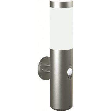 Brilagi - Udendørs væglampe med sensor ELIA 1xE27/20W/230V IP44 mat krom