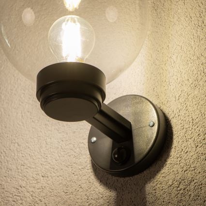 Brilagi - Udendørs væglampe med bevægelsessensor HARBOR 1xE27/40W/230V IP33 antracit/klar