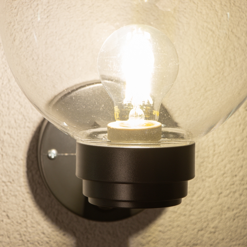 Brilagi - Udendørs væglampe med bevægelsessensor HARBOR 1xE27/40W/230V IP33 antracit/klar