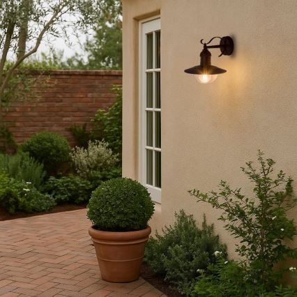 Brilagi - Udendørs væglampe MOLDE 1xE27/60W/230V IP44 sort