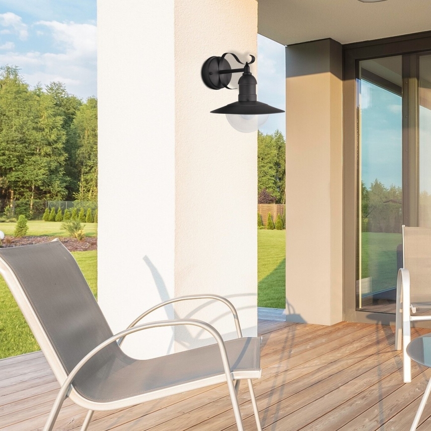 Brilagi - Udendørs væglampe MOLDE 1xE27/60W/230V IP44 sort