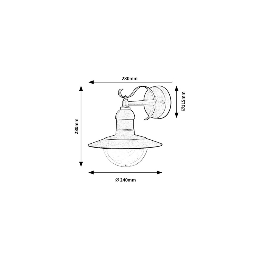 Brilagi - Udendørs væglampe MOLDE 1xE27/60W/230V IP44 sort