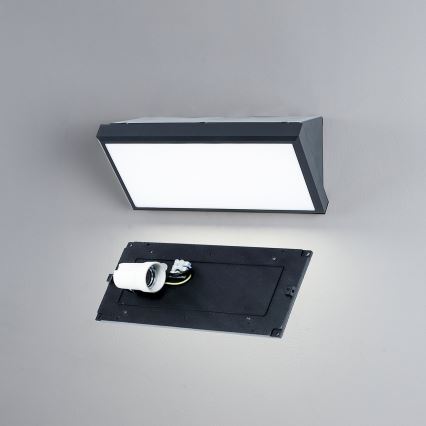 Brilagi - Udendørs væglampe TRIANGLE 1xE27/60W/230V antracit IP65