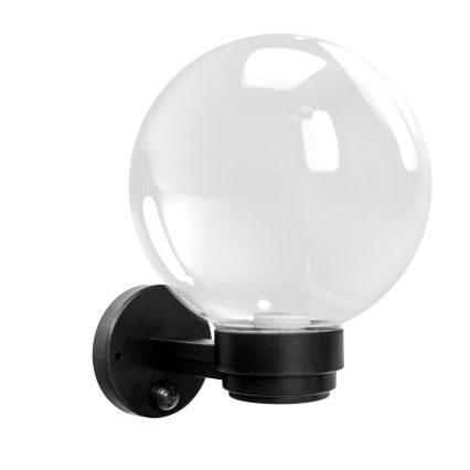 Brilagi - Udendørs væglampe med bevægelsessensor HARBOR 1xE27/40W/230V IP33 sort/klar