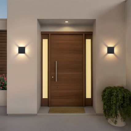 Brilagi - Udendørs vægmonteret LED-lampe QUADRAY LED/6W/230V sort IP54