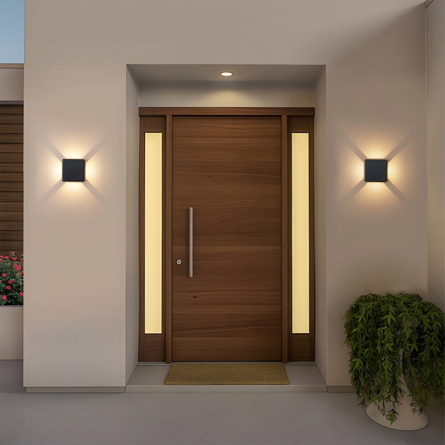 Brilagi - Udendørs vægmonteret LED-lampe QUADRAY LED/6W/230V sort IP54