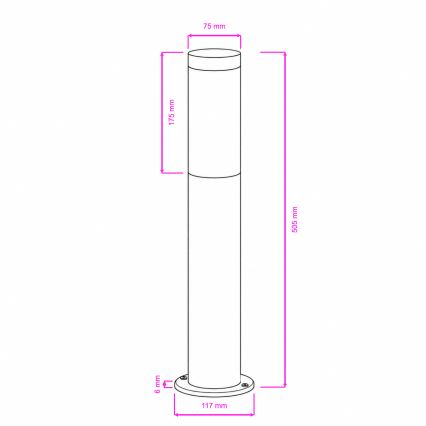 BRILAGI - Udendørslampe ELIA 1xE27/20W/230V IP44 50 cm antracit