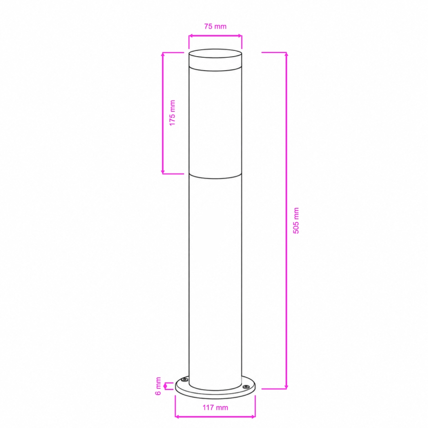 BRILAGI - Udendørslampe ELIA 1xE27/20W/230V IP44 50 cm antracit