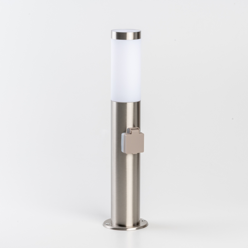 BRILAGI - Udendørslampe med stikkontakt ELIA 1xE27/20W/230V IP44 50 cm mat krom