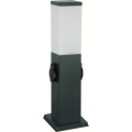 Brilagi - Udendørslampe med 2 SCHUKO-stik 1xE27/15W/230V 40 cm IP44 antracit