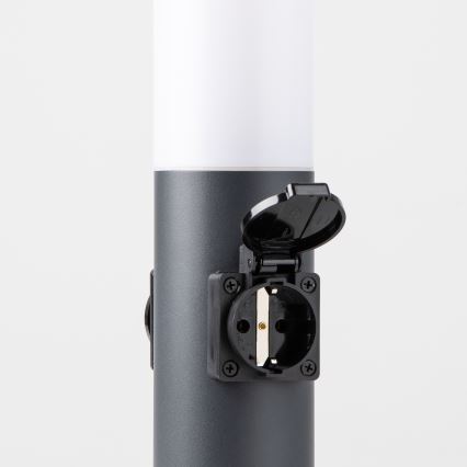 Brilagi - Udendørslampe med 2 SCHUKO-stik NOVA 1xE27/15W/230V 40 cm IP44 antracit