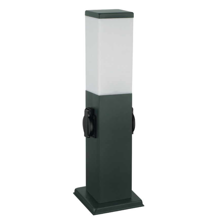 Brilagi - Udendørslampe NOVA med 2 SCHUKO-stik 1xE27/15W/230V 40 cm IP44 antracit
