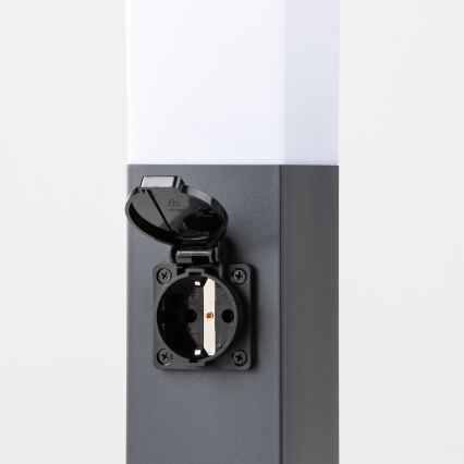 Brilagi - Udendørslampe NOVA med 2 SCHUKO-stik 1xE27/15W/230V 40 cm IP44 antracit