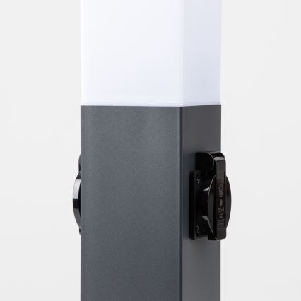 Brilagi - Udendørslampe NOVA med 2 SCHUKO-stik 1xE27/15W/230V 40 cm IP44 antracit