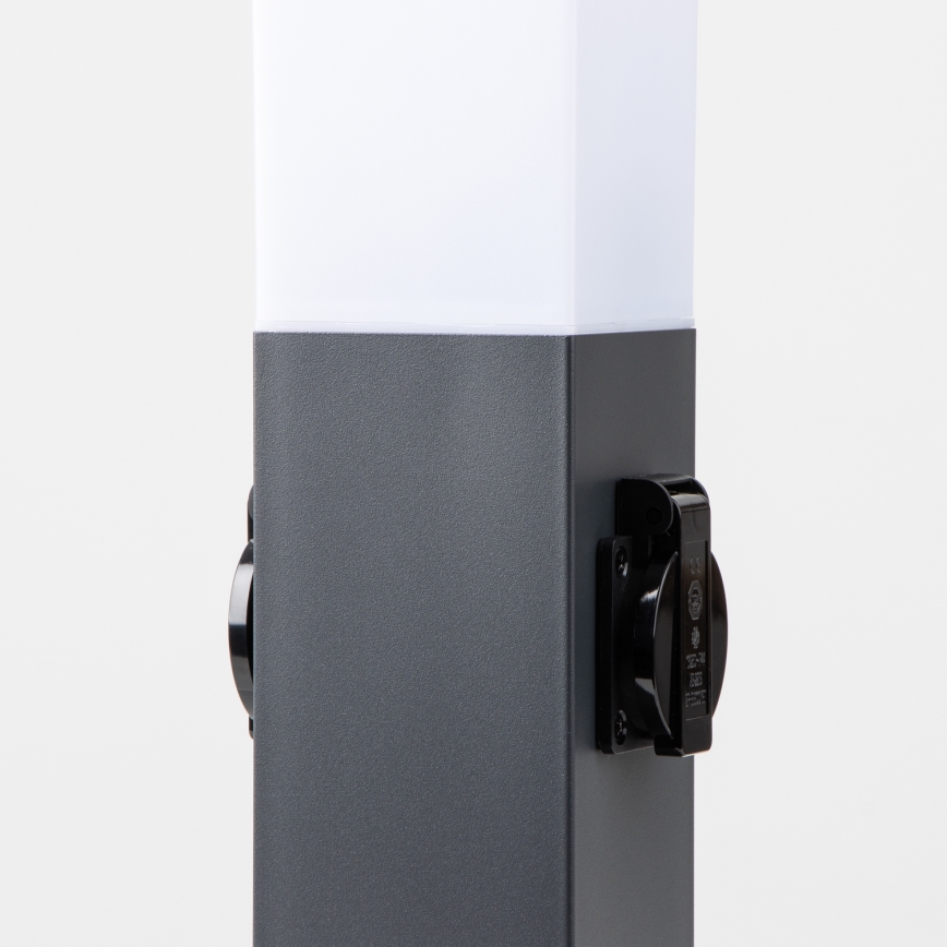 Brilagi - Udendørslampe NOVA med 2 SCHUKO-stik 1xE27/15W/230V 40 cm IP44 antracit