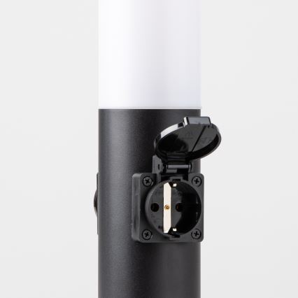 Brilagi - Udendørslampe NOVA med 2 SCHUKO-udtag, 1xE27/15W/230V, 40 cm, IP44, sort