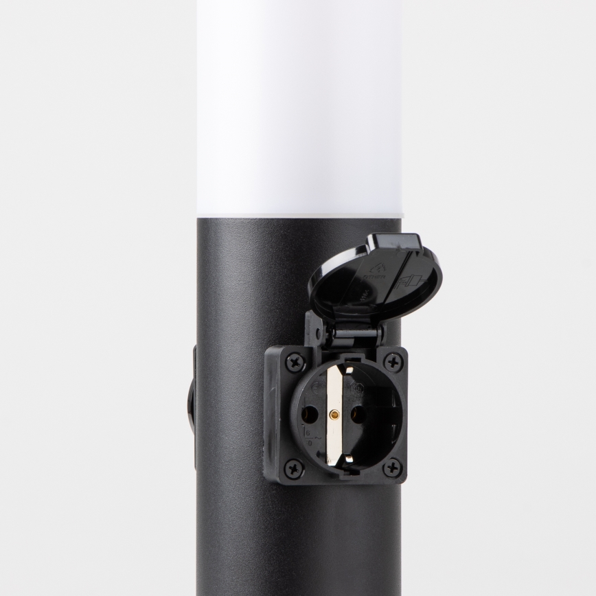 Brilagi - Udendørslampe NOVA med 2 SCHUKO-udtag, 1xE27/15W/230V, 40 cm, IP44, sort