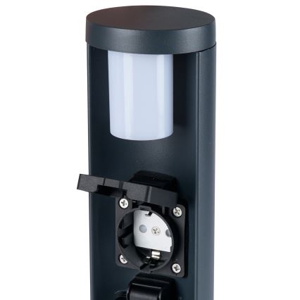 Brilagi - Udendørslampe med 2 SCHUKO-stik PILLAR 1xG9/11W/230V IP44 antracit