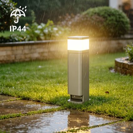 BRILAGI - Udendørslampe med 2 SCHUKO-stik PILLAR 1xG9/11W/230V IP44 grå