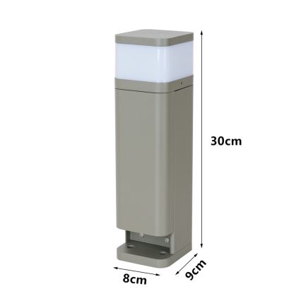BRILAGI - Udendørslampe med 2 SCHUKO-stik PILLAR 1xG9/11W/230V IP44 grå