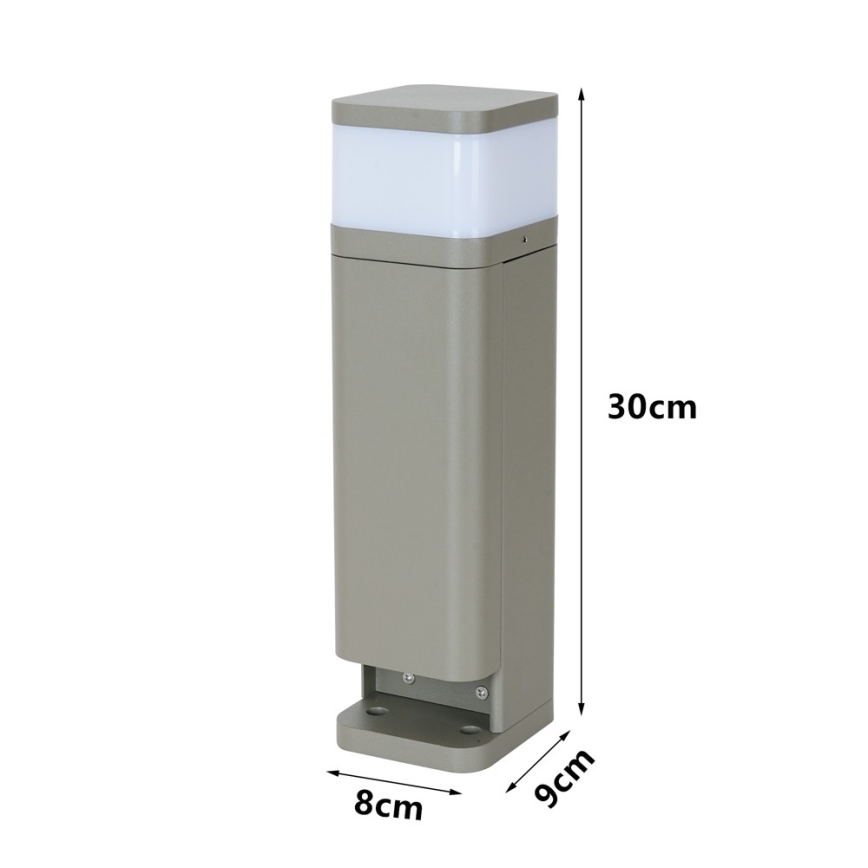 BRILAGI - Udendørslampe med 2 SCHUKO-stik PILLAR 1xG9/11W/230V IP44 grå