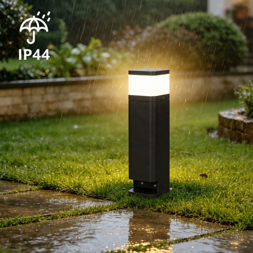 BRILAGI - Udendørslampe med 2 SCHUKO-stik PILLAR 1xG9/11W/230V IP44 sort