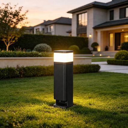 BRILAGI - Udendørslampe med 2 SCHUKO-stik PILLAR 1xG9/11W/230V IP44 sort