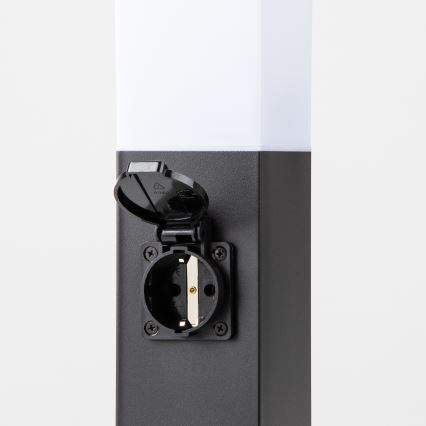 Brilagi - Udendørslampe med 2 SCHUKO-stik NOVA 1xE27/15W/230V 40 cm IP44 sort