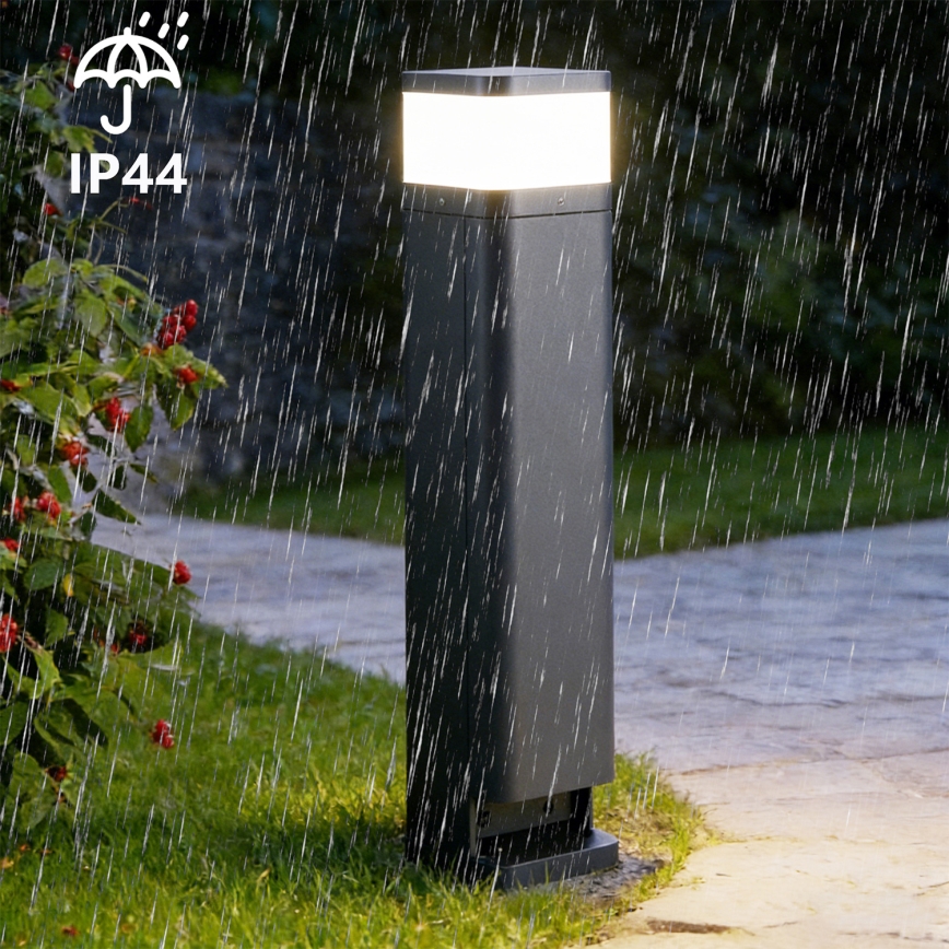 Brilagi - Udendørslampe med 2 SCHUKO-stik PILLAR 1xG9/11W/230V IP44 antracit